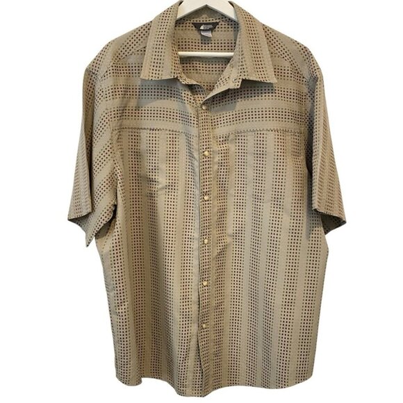 MEC Outdoor Woven Casual Button Down Short Sleeve Shirt Size XL Canvas feeling - Picture 1 of 14